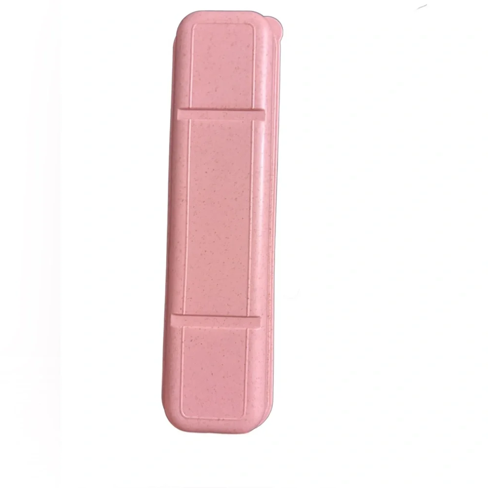 REUSABLE TRAVEL UTENSILS SET WITH CASE PINK NWOT